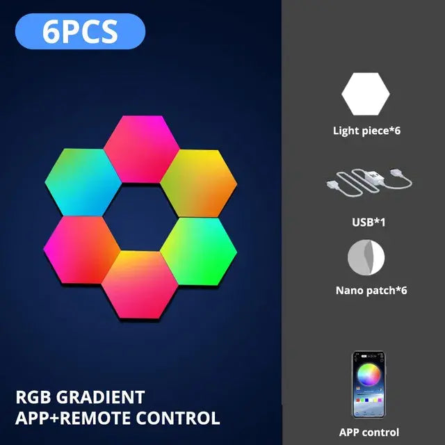 Hexagonal Smart RGB Leds