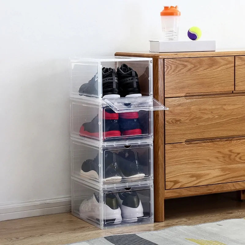 Stackable Clear Shoe Boxes