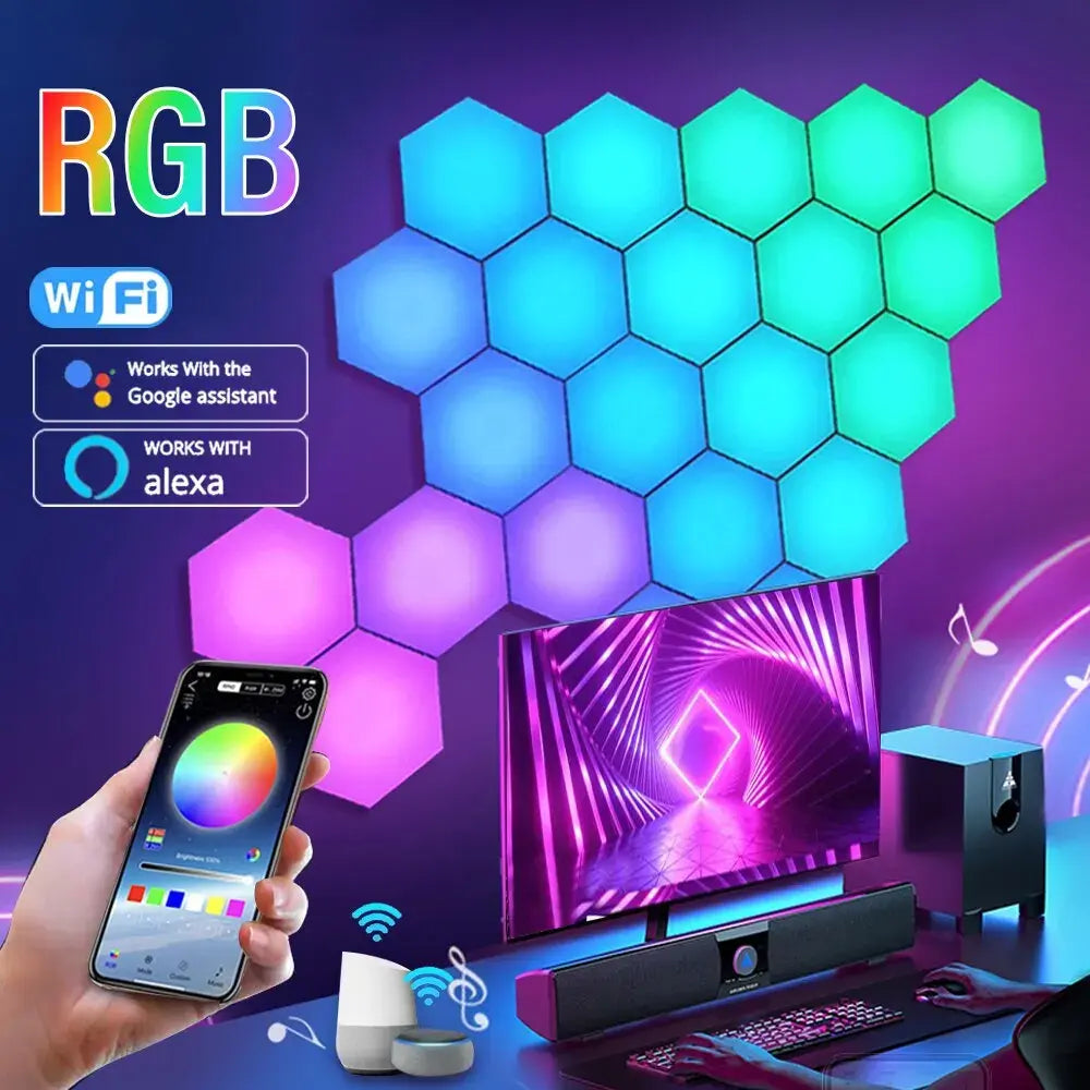 Hexagonal Smart RGB Leds